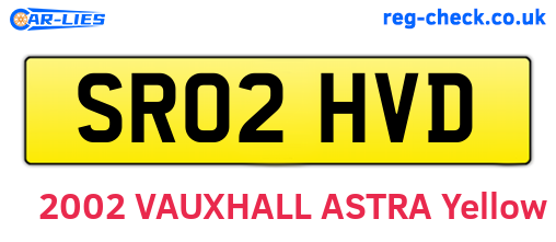 SR02HVD are the vehicle registration plates.