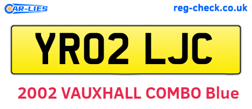 YR02LJC are the vehicle registration plates.