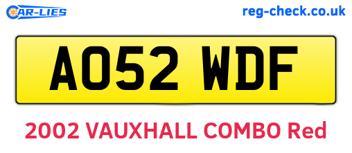 AO52WDF are the vehicle registration plates.
