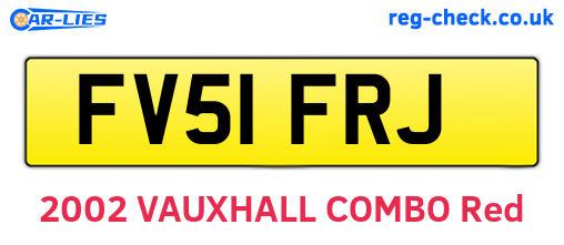 FV51FRJ are the vehicle registration plates.