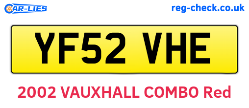 YF52VHE are the vehicle registration plates.