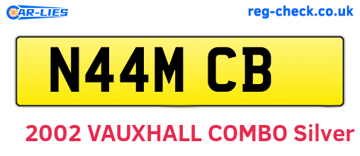N44MCB are the vehicle registration plates.