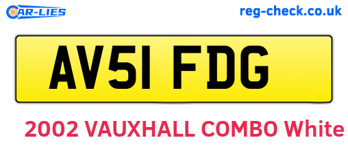 AV51FDG are the vehicle registration plates.