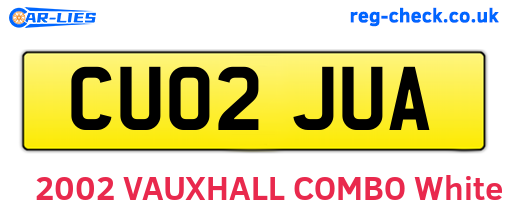 CU02JUA are the vehicle registration plates.