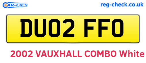 DU02FFO are the vehicle registration plates.