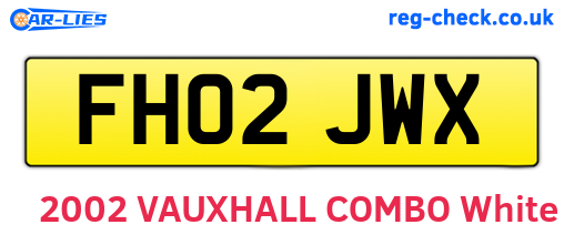 FH02JWX are the vehicle registration plates.