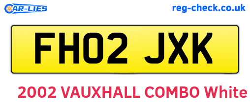 FH02JXK are the vehicle registration plates.