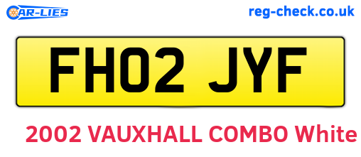 FH02JYF are the vehicle registration plates.