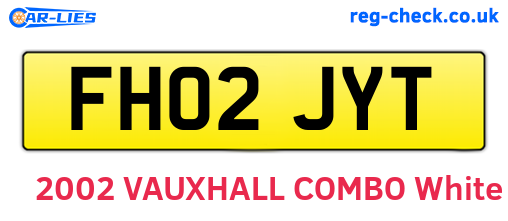 FH02JYT are the vehicle registration plates.