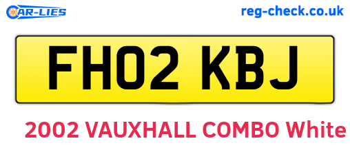 FH02KBJ are the vehicle registration plates.
