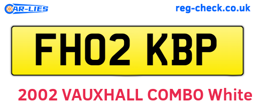 FH02KBP are the vehicle registration plates.