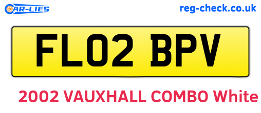 FL02BPV are the vehicle registration plates.