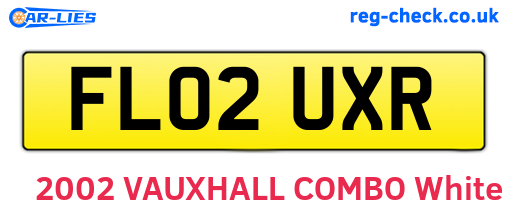 FL02UXR are the vehicle registration plates.