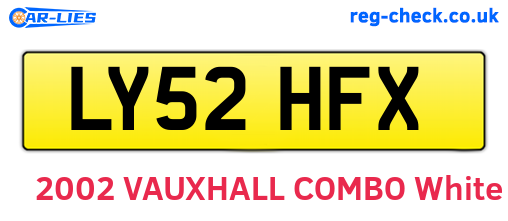LY52HFX are the vehicle registration plates.