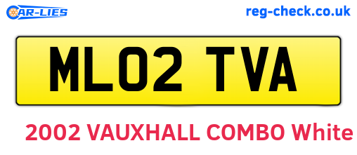 ML02TVA are the vehicle registration plates.