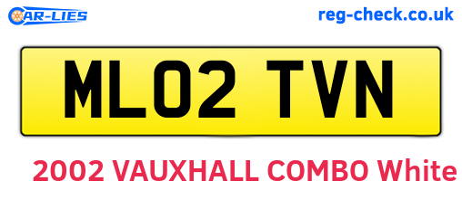 ML02TVN are the vehicle registration plates.