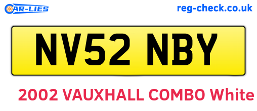 NV52NBY are the vehicle registration plates.