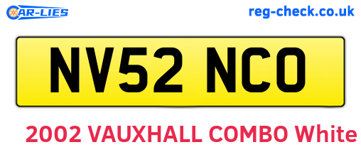 NV52NCO are the vehicle registration plates.