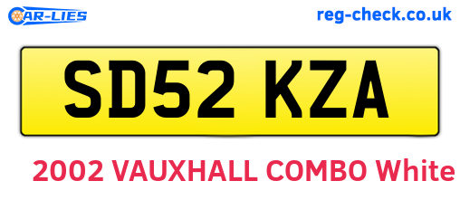 SD52KZA are the vehicle registration plates.