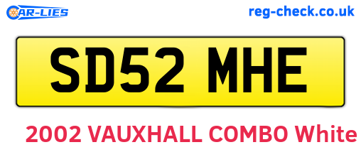 SD52MHE are the vehicle registration plates.