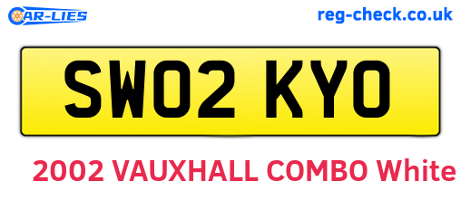 SW02KYO are the vehicle registration plates.