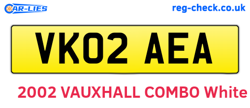 VK02AEA are the vehicle registration plates.
