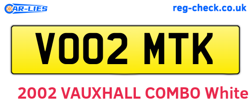 VO02MTK are the vehicle registration plates.