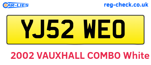 YJ52WEO are the vehicle registration plates.