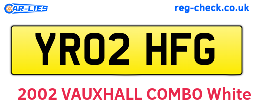 YR02HFG are the vehicle registration plates.