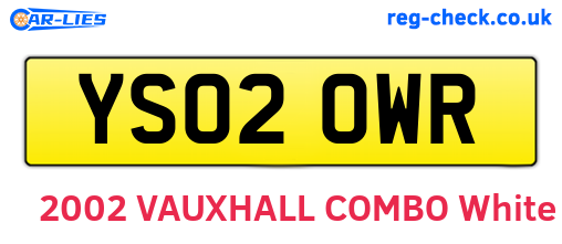 YS02OWR are the vehicle registration plates.