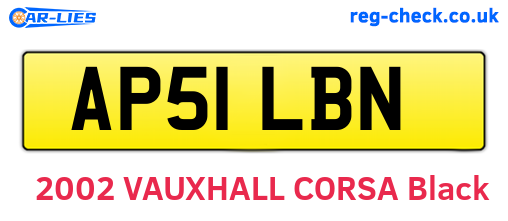AP51LBN are the vehicle registration plates.