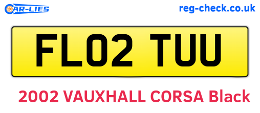 FL02TUU are the vehicle registration plates.