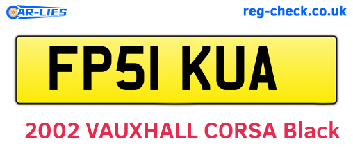 FP51KUA are the vehicle registration plates.