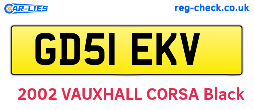 GD51EKV are the vehicle registration plates.