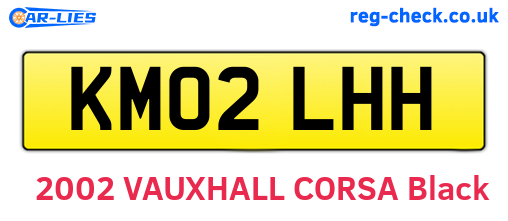 KM02LHH are the vehicle registration plates.
