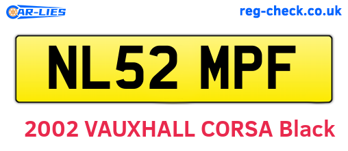NL52MPF are the vehicle registration plates.