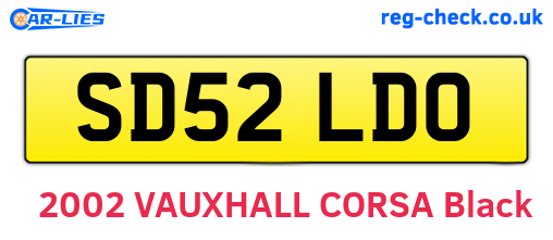 SD52LDO are the vehicle registration plates.