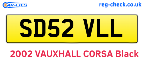 SD52VLL are the vehicle registration plates.