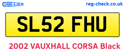 SL52FHU are the vehicle registration plates.