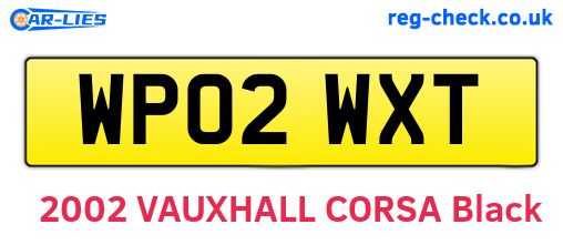 WP02WXT are the vehicle registration plates.