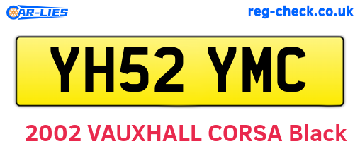YH52YMC are the vehicle registration plates.
