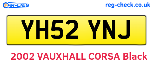 YH52YNJ are the vehicle registration plates.