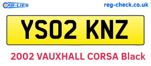YS02KNZ are the vehicle registration plates.