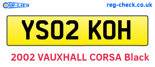 YS02KOH are the vehicle registration plates.