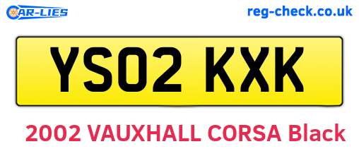 YS02KXK are the vehicle registration plates.