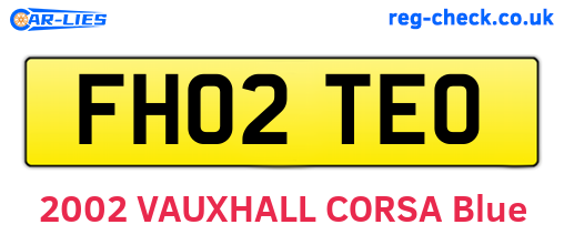 FH02TEO are the vehicle registration plates.