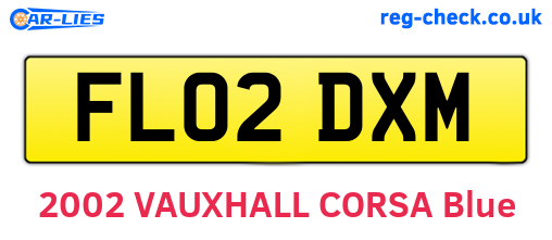 FL02DXM are the vehicle registration plates.