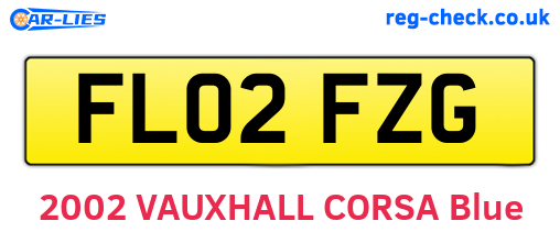 FL02FZG are the vehicle registration plates.