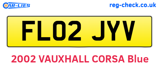 FL02JYV are the vehicle registration plates.