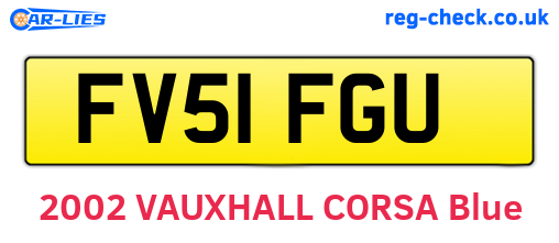 FV51FGU are the vehicle registration plates.